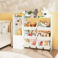 thumbnail image 4 of OUTGOODS 43.5" Kids Toy Storage Organizer w/8 Removable Bins & Bookshelf, Engineered Wood, 4 of 7