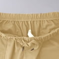 thumbnail image 4 of Fnooota Mens Cotton Linen Shorts, Relaxed Fit Drawstring Summer Casual Beach Shorts Khaki Size 4XL, 4 of 8