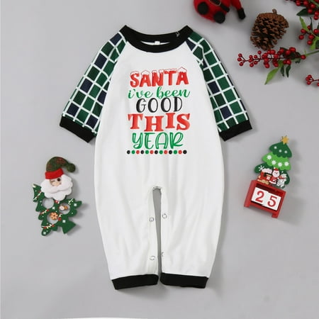 

Baby s Family Matching Christmas Tree And Plaid Print Long-sleeve Pajamas Set