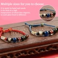 thumbnail image 5 of La suerte en flor de durazno simboliza la llegada del amor. Pulsera de vidrio de colores para hombres y mujeres, 5 of 5