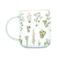 thumbnail image 5 of Mango Taza de té Vaso para beber Cristalería Taza de café Espresso Borde liso Robusto para bebidas frías o calientes Patrón de plantas Multipropósito 450ml Gloria taza de café, 5 of 9
