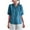 Blue, variant on Maean Womens Cotton Linen Tops V Neck Buttons Summer Blouse Casual Loose Solid Color Shirts Blouses