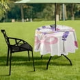 thumbnail image 7 of Coolnut 60" Purple Lavender Outdoor Round Tablecloth, Waterproof Stain-Resistant Non-Slip Circular Tablecloth with Umbrella Hole and Zipper for Tabletop Backyard Party BBQ Decor, 7 of 7