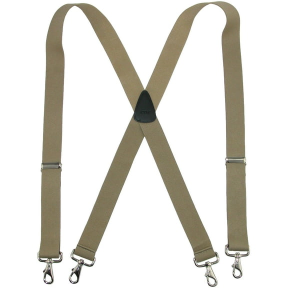 CTM Elastic Solid Color X-Back Suspender with Swivel Hook Ends (Men Big & Tall)