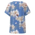 thumbnail image 5 of vigerkar Womens Summer Tops Tunics Casual Short Sleeve Shirts Loose Fit Blouses (Sky Blue, M), 5 of 9