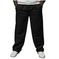 thumbnail image 1 of Ceisia Men Casual Sport Solid Color Pants Elastic Waist Drawstring Pocket Gift Trousers, 1 of 7