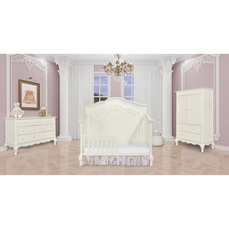 Evolur Aurora 5 in 1 Convertible Crib Ivory Lace