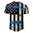 thumbnail image 5 of LEBONYARD 4th of July Patriotic T-Shirt for Men,mens blouses clearance summer,Men's Printing Button Casual Short Sleeve Round-Neck Blouses Shirts Multicolor S, 5 of 5