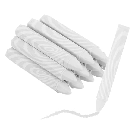 12Pcs Lumber Marking Crayons, 4.1" x 0.6" Hex Wax Tire Marker Pen Drawing Crayons for Wood Metal(White)