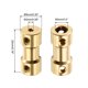 thumbnail image 2 of Uxcell 4Pcs 2mm a 5mm Conector de Junta de Acoplamiento de Eje de Latón con Tornillos para Coche de Modelo RC, 2 of 4