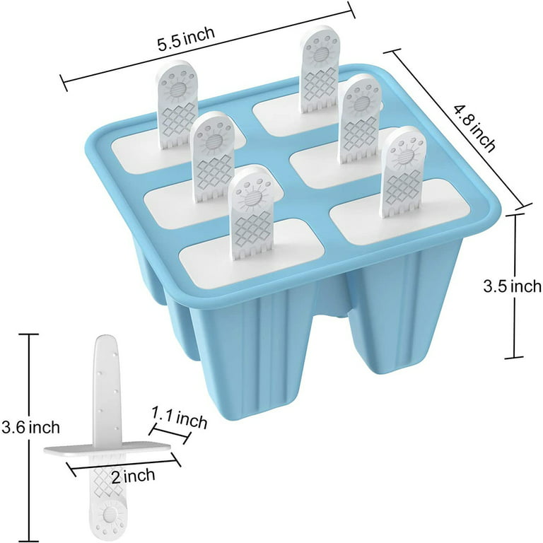 SSydl Silicone Popsicle Molds, 6 Pieces Ice Pop Molds, Bpa Free Popsicle  Mold Reusable Easy Release Ice Pop Maker, Popsicle Mould With