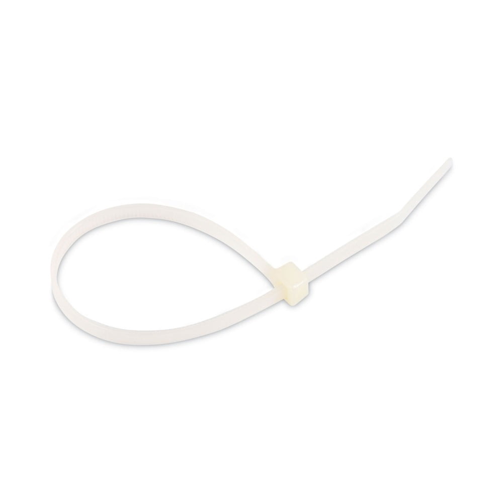 8 in. x 0.19 50 lbs. Nylon Cable Ties - Natural (1000/Pack)