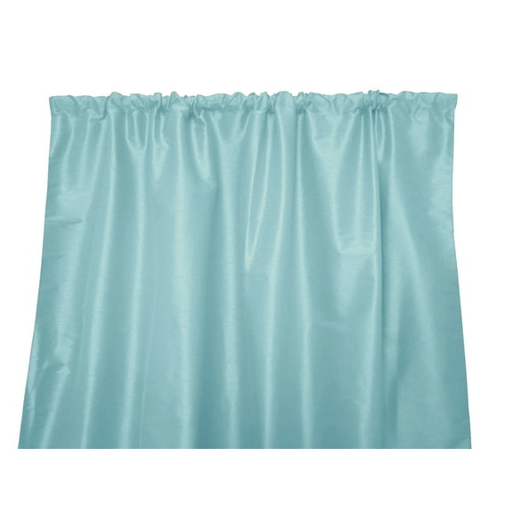 Faux Silk Solid Dupioni Window Curtain 56 Inch Wide Sky Blue