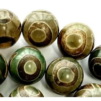 U8MO 12mm tibetan Mystical Old Agate Gemstone Round Beads 15"