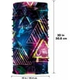 thumbnail image 3 of Galaxy Triangles Face Balaclava Scarf Neck Rave Shield Sun Gaiter Headwear Mask, 3 of 8