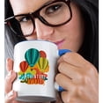 thumbnail image 2 of 3drose, Adventure Awaits Hot Air Ballooning, 15oz Two-tone Blue Mug, 2 of 6