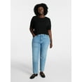 thumbnail image 2 of Terra & Sky Women's Plus Size Crewneck Tee with Short Sleeves, Sizes 0X-5X, 2 of 5
