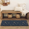 thumbnail image 4 of Dark Blue Sun Moon Cloud Star Pattern Bathroom Rugs Mat,Non Slip Microfiber Bathroom Rug,Rubber Backing,Soft Bathroom Mats for Bathroom Floor,Tub and Shower,47x17in(120x43cm), 4 of 5