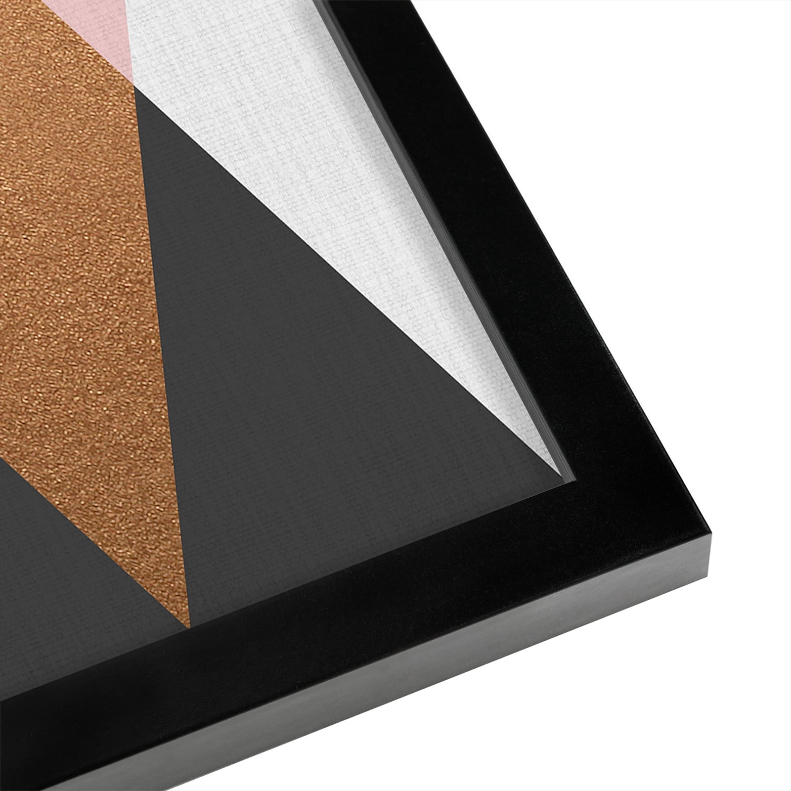Americanflat Geometric Pink Bronze by Lila + Lola Black Frame Wall Art -  Walmart.com