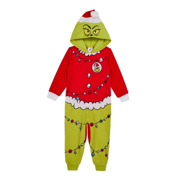 Grinch Boys Long Sleeve Blanket Sleeper, One-Piece, Sizes 4-12