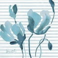 thumbnail image 2 of Loreth, Lanie 12x12 Black Ornate Wood Framed with Double Matting Museum Art Print Titled - Blue Magnolias II, 2 of 4