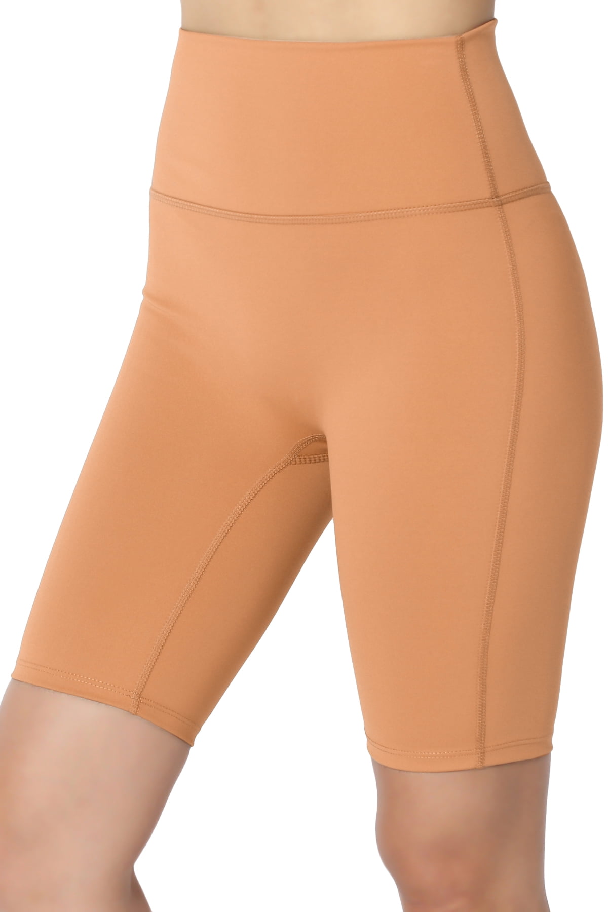 TheMogan Women's Athletic Compression High Rise Biker Shorts Yoga