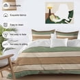 thumbnail image 4 of Farmhouse Sage Green Brown Bedding 3 Piece Duvet Cover Set Full Size, Country Vintage Wooden Soft Microfiber Comforter Cover with Zipper Closure & Pillowcases, Wrinkle & FadeResistant Quilt Cover, 4 of 9