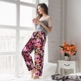 thumbnail image 5 of Salouo Rose Flowers Print Women's Pajama Pants Casual Loose Sweatpants PJs Flowy Pants Drawstring Palazzo for Women Wide Leg Pants Lounge Pajama -X-Large, 5 of 8
