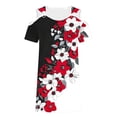 thumbnail image 5 of Mifsaly Cold Shoulder Mini Dresses for Women Short Sleeve V Neck Summer Graphic Print Shift Dress Casual Breathable Flowy Sundress 2026 M, 5 of 6