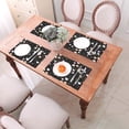 thumbnail image 6 of YFYANG Washable Heat-Resistant Placemats, 70% PVC/30% Polyester, Floral Art Patterns Kitchen Table Mat, 12" x 18" 4 Pcs, 6 of 6