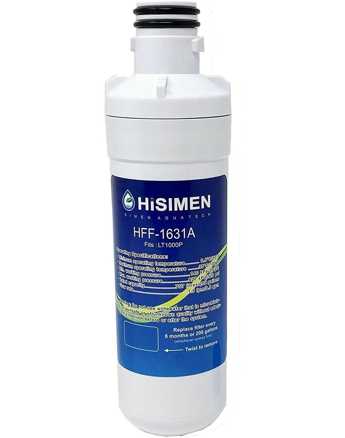 1 Pack HiSimen LG LT Kenmore Genuine Refrigerator Water Filter NSF