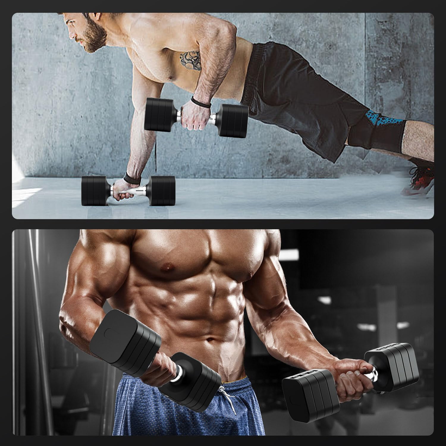 Adjustable  Set 20LB - 5-in-1  Weights for Home Gym Strength Training