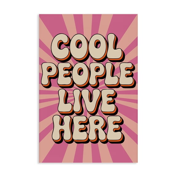 Stupell Industries Groovy Cool People Live Here Canvas Wall Art, design by Andreas Magnusson
