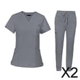 thumbnail image 1 of Uniforme de enfermera,Conjunto de uniforme de enfermera,pantalón largo,parte e inferior del uniforme,Traje de trabajo de enfermera para mujer,ropa de trabajo para spa y peluquería de, 1 of 8