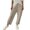 Beige, variant on Women's Cotton Linen Pants, Straight Leg Loose Fit Casual Trousers with Multiple Pockets, Elastic Waist Wide Leg Beach Outfits for Vacation, Daily Wear, and Summer Style-Red