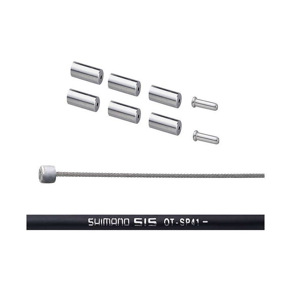 Shimano Road SP40 Derailleur Cable Set Black Cable Housing Ferrules and Ends