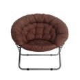 thumbnail image 2 of Urban Shop Polyester Folding Chair, Brown, 2 of 4