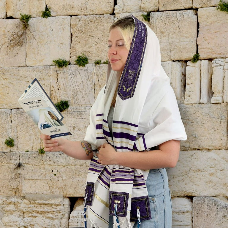 HalleluYAH Tallit Prayer Shawl For Men and Women Size 72 x 36 Inch 