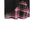 thumbnail image 6 of Seyurigaoka Women's Juniors Plus Sized Long Sleeve Square Neck Plaid Patchwork Zipper A-Line Dress, 6 of 7