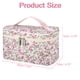 thumbnail image 4 of Bolsa de Maquillaje Acolchada Unique Bargains Bolsa de Maquillaje Floral Bolsa de Maquillaje Linda Bolsas Cosméticas para Mujeres y Niñas Color Rojo Rosa, 4 of 7