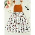 thumbnail image 3 of Bagilaanoe Girl Summer Dress Butterfly Print Sleeveless A-line Dresses 7-12T Kid Casual Swing Sundress, 3 of 7