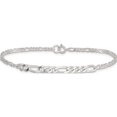 thumbnail image 3 of Sterling Silver E-Coated Figaro Chain 7.5In Bracelet (Width 3.8) (Length 7.5) - Jbsp, 3 of 5