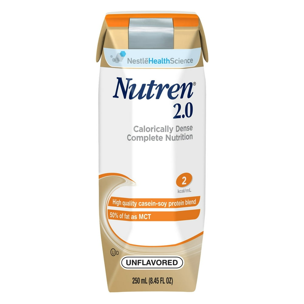Nestle Nutren 2.0 Tube Feeding Formula Unflavored 8.45 oz Carton 24 Ct