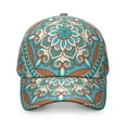thumbnail image 2 of Ethnic Mandala Baseball Cap – Boho Tribal Dad Hat with Vintage Sacred Geometric Pattern, Mystic Spiritual Artistic Design, 2 of 7