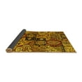 thumbnail image 2 of Ahgly Company Indoor Round Abstract Yellow Modern Area Rugs, 3' Round, 2 of 4