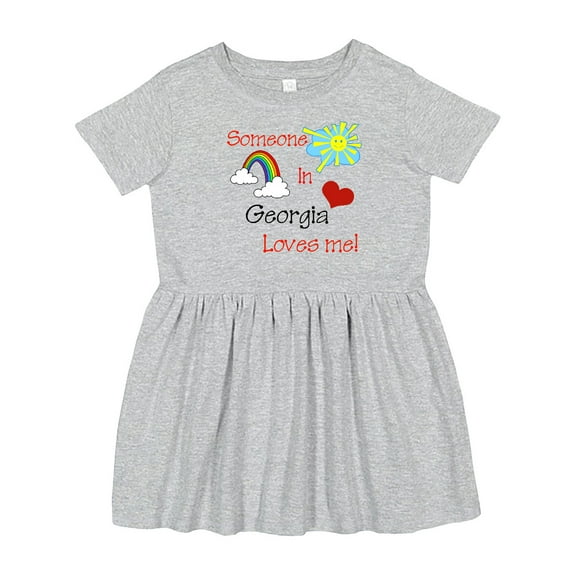 Inktastic Someone in Georgia Loves Me Girls Toddler Dress