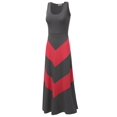 thumbnail image 2 of Women's Color Block Striped Good Stretch Long Dresses, 2 of 4