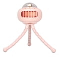 thumbnail image 2 of Ventilador portátil para cochecito, diseño de trípode, silencioso, 4 velocidades, recargable por USB, 130 grados, con vibración automática, color rosa, 2 of 14