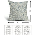 thumbnail image 5 of Light Blue Floral Pillow Covers 18x18 Set of 2 Botanical Print Vintage Spring Flower Plant Cream Decorative Throw Pillow Cases Outdoor Farmhouse Cushion Covers Decor for Sofa Couch Bed, 5 of 6