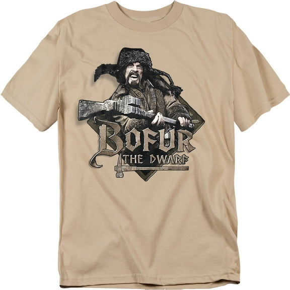 The Hobbit T-Shirt Bofur Unisex Graphic Tee For Men & Women Sand 